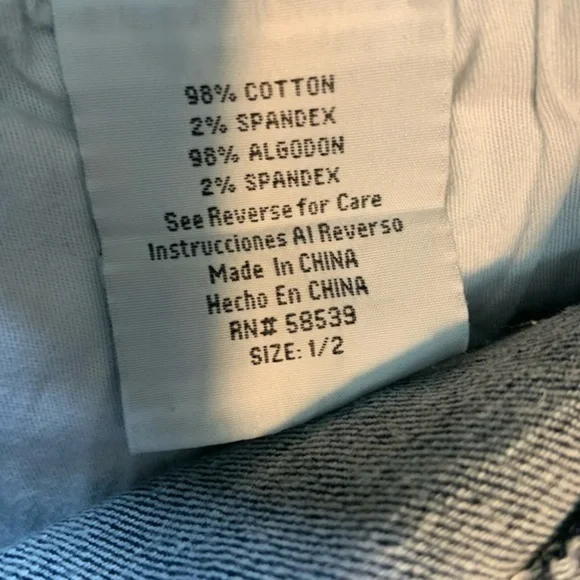 BU Malibu & IT Junior Denim Jean Shorts Size 1/2 - Picture 8 of 14